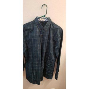 LOCALMODE Men's Long Sleeve Plaid Slim Fit Button